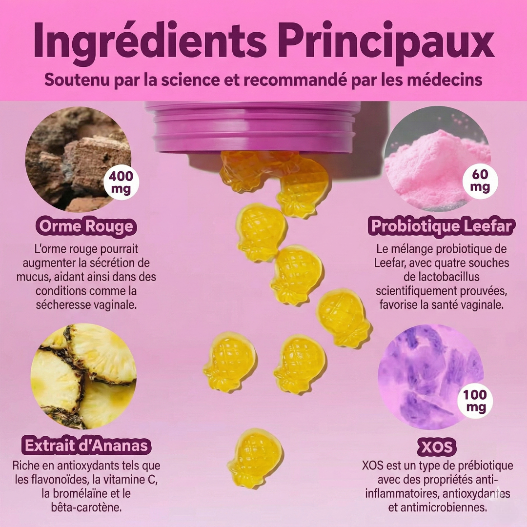 Probiotique femmes Medicole™ – 60 gommes à l'ananas